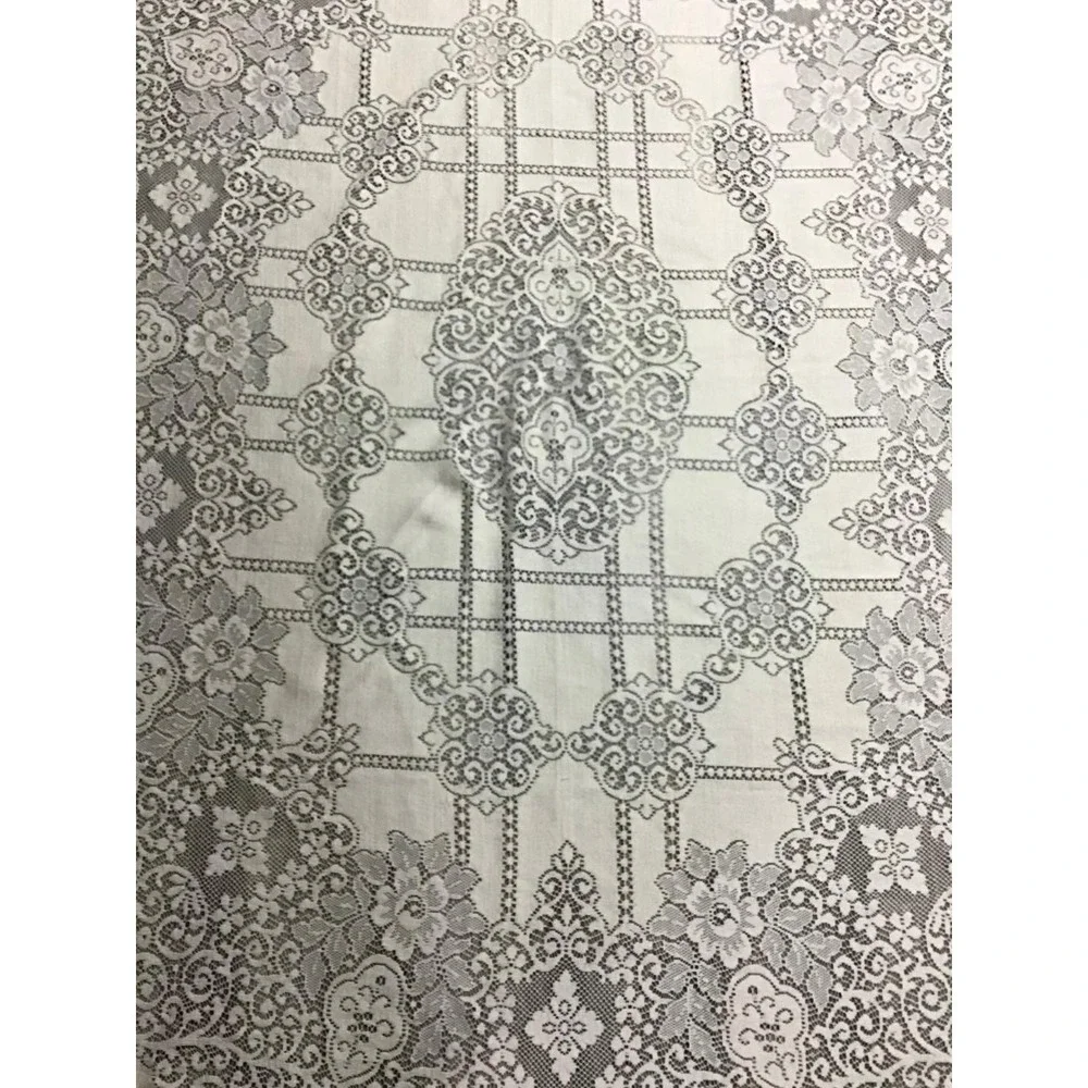 VTG Oval Lace Tablecloth 86